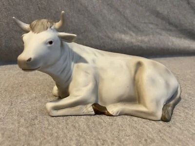 Homco Greatest Stories Ever Told Ceramic Nativity Animal Grey Bull Ox 5605-95 - Image 1 of 3
