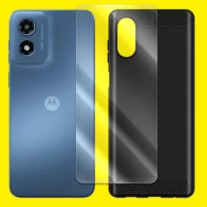 Portable Screen Protector Carbon Fiber Cover Case for Motorola Moto G Play 2024 - Picture 1 of 1