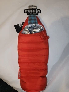 PUFFIN Beverage Bag Sleeping Bag For Drink Red Blue Cool Coozie Carabiner ๐ฅ New - Picture 1 of 9
