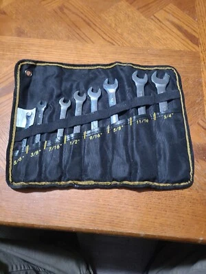 B BOSI TOOLS Ratcheting Wrench Set, SAE, 8-Piece, 5/16'', 3/8'', 7/16'', 1/2'', - Imagem 1 de 4