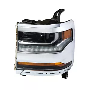 For 2016 2017 18 Silverado 1500 Chrome Bezel Driver Side Headlight HID Headlamp - Picture 1 of 9