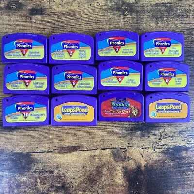 Leap Pad Phonics 1-10 Missing 7 Lion King Reading Leap's Pond лот из 12 игр - Изображение 1 из 4