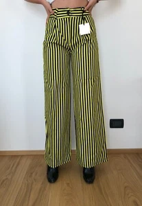 pantaloni a palazzo, Vicolo, taglia S. Fantasia a righe bianchi e neri, eleganti - Foto 1 di 2