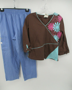 CLEARANCE Scrub Set - Fundamentals SP Pants and Small Urbane Scrubs Floral Shirt