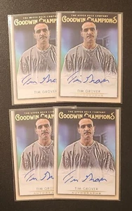 4 CARD LOT OF 2021 UD UPPER DECK GOODWIN CHAMPIONS TIM GROVER AUTO #A-TG - Picture 1 of 1