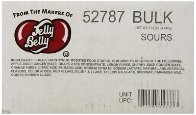 Jelly Belly Sour Jelly Beans, 5 Flavor Mix, 10-Pound Box - Image 1 of 3
