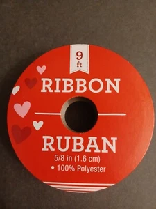 Red & White Check Ribbon 5/8" in x 9 Feet  - Picture 1 of 3