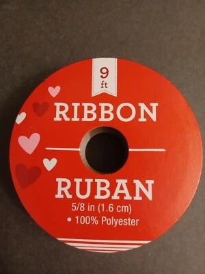 Red & White Check Ribbon 5/8" in x 9 Feet  - Image 1 of 3