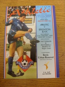 27/01/1990 Oldham Athletic v Brighton And Hove Albion [FA Cup] . Item appears to - Picture 1 of 1
