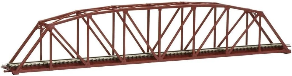 TOMIX N Gauge Single Track Curved-chord Truss Bridge S420 (F) Red 3278 - Image 1 of 1