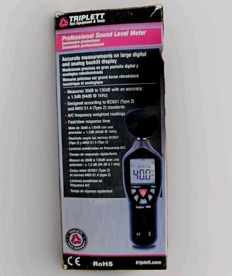 3550 Sonichek Pro Professional Decibel Sound Level Meter A/c Weighted Measuremen - Image 1 of 2