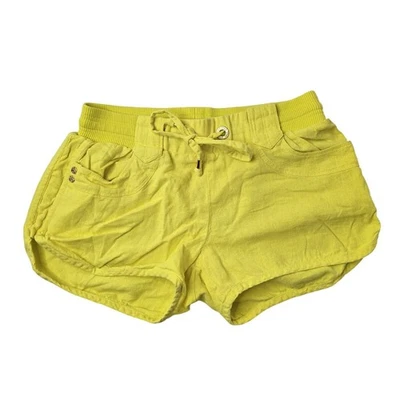 Pantalones Cortos LoveTree Amarillo Cordón Cintura Damas Talla S Informales Verano Foto 1 de 4