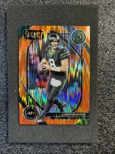 2024 Select Prizm Orange Shock Club Level #231 Aaron Rodgers Jets #’d 295/399 - Picture 1 of 2