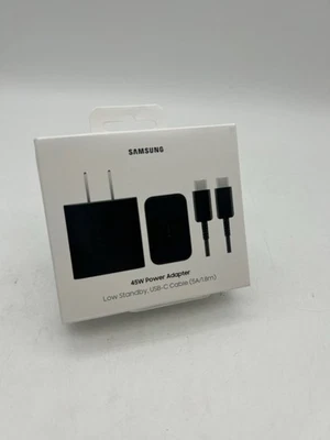 Samsung Charger 45W Adapter w/  USB-C Cable Super Fast Charging 2.0 New Original - Image 1 of 2