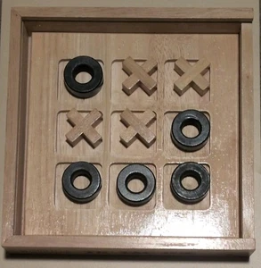 Tic Tac Toe Game Woodfield Collection By Cardinal Industries # 49806 Wooden Game - Picture 1 of 3