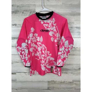 Camisa de portero de fútbol juvenil grande rosa flor de hibisco coderas - Imagen 1 de 13
