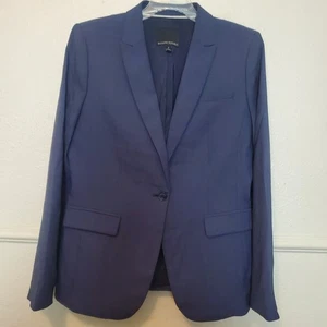 Giacca blazer donna Banana Republic 8 blu navy misto lana elasticizzato taglia 8 foderata  - Foto 1 di 17
