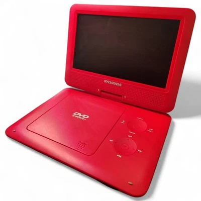 Sylvania Portable DVD Player (Red) 9" Swivel Screen – 5 Hour Battery Life - Image 1 of 4