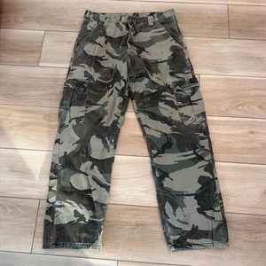 Wrangler Fleece gefütterte Cargohose Herren 32x30 Camouflage Relaxed Fit warm Outdoor - Bild 1 von 12