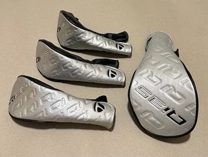 Juego de 4 fundas de madera TaylorMade Qi35 Driver 3/5/7 negras plateadas usadas como nuevas - Imagen 1 de 6