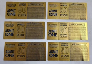 Vintage Prudential Center Tower Boston Skywalk Ticket Lot - Bild 1 von 2