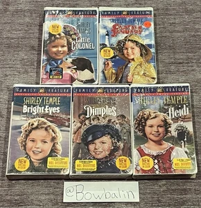 Shirley Temple : 5 Family Features Lot ( Vintage VHS ) Brand New & Sealed Movies - Picture 1 of 16