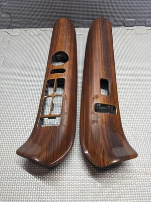 1999-00 Cadillac Escalade GMC Yukon Denali Power Window Switch Bezels Woodgrain - Image 1 of 4