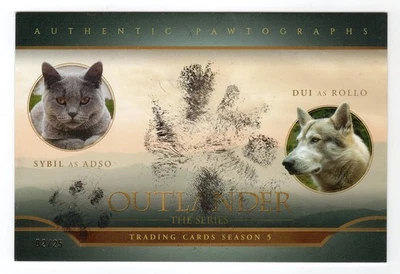 Cryptozoic Outlander Season 5 Pawtograph Autograph OS-DRSA Dui & Sybil #2/25 - Image 1 of 3
