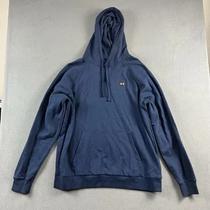 Under Armour Hoodie Mens 2XL Blue Rival Fleece Graphic Drawstrings Athletic - Picture 1 of 11