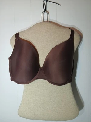 Sujetador Camiseta Push Up Acolchada No Boundaries Marrón Cobertura Completa Con Aros Talla 40D Foto 1 de 4