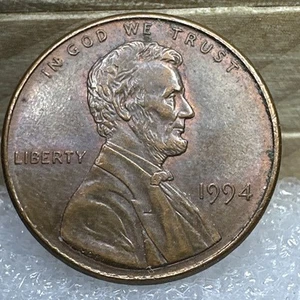 RARO bellissimo penny commemorativo Lincoln 1994 rosso senza marchio di zecca vicino AM imperdibile! - Foto 1 di 5
