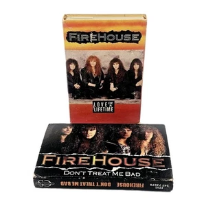 Firehouse Cassette Single Tape Lot Love Of A Lifetime Don't Treat Me Bad - Picture 1 of 13
