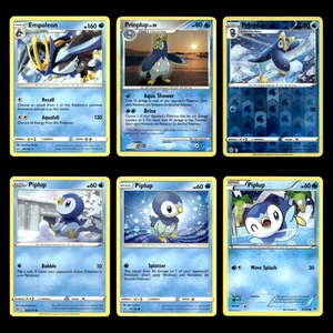 6x Empoleon Prinplup Piplup Lot 56.0 Sun Moon Cosmic Eclipse Pokemon Cards Set - Picture 1 of 2