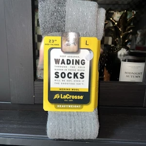 NWT LaCrosse Wool Wading Socks 23" OVER THE KNEE HEAVYWEIGHT Size L New - Picture 1 of 4