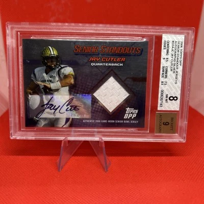 2006 Topps Draft Picks Senior Standouts Rookie Patch Auto Jay Cutler /50 BGS 8 - Image 1 of 2