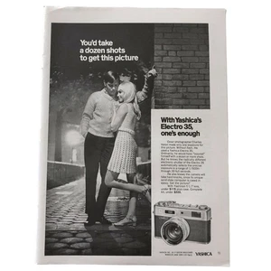 Yashica Electro 35 Camera Vintage Magazine Print Ad 1969 - Picture 1 of 1