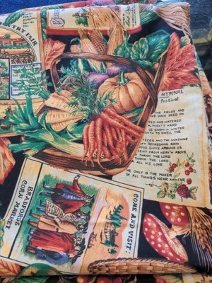 VTG SHARON KESSLER CONCORD FALL HARVEST/FARM/Quilting THANKSGIVING 6 YARDS+ EUC - Image 1 of 4