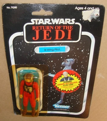 De colección 1984 Star Wars B-Wing Pilot ROTJ 79-Back #71280 Sellado Anakin Oferta Kenner Foto 1 de 4