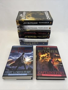 Partial Set Series Lot of 8 HARDCOVER Jim Butcher Dresden Files 2 First Edition - Bild 1 von 6