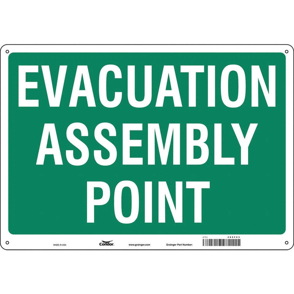 CONDOR 485F63 Safety Sign,14 in x 20 in,Aluminum 485F63 - Image 1 of 1