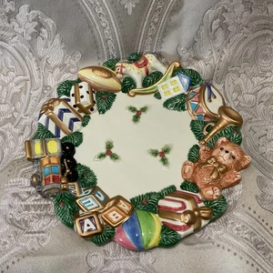 Fitz and Floyd Holiday "Toyland" Weihnachtsdeko Teller - Bild 1 von 3