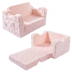 Kids Couch, 2-in-1 Convertible Kids Chair to Lounger Bed, Kids Sofa for Toddl... - Picture 1 of 7