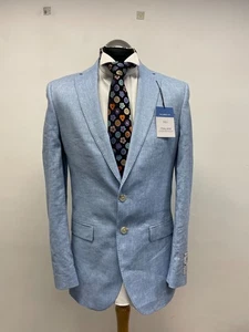 M&S TAILORED FIT NOVA FIDES TUTA GIACCA/BLAZER BLU TAGLIA 38L NUOVO SENZA ETICHETTE (0578) - Foto 1 di 9