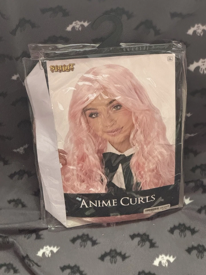 Peluca Rizos Anime Rosa Espíritu Halloween Foto 1 de 1