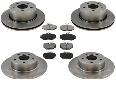 For 2000-2004 Rover Discovery F & R Brake Rotors and Premium Ceramic Brake Pads - Image 1 of 4