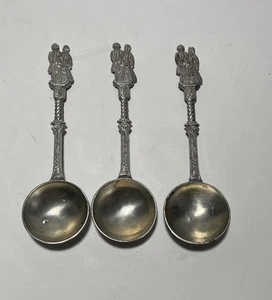 Set Of 3 Wedding Ladle Spoons pewter SKS Zinn 7” Couple - Picture 1 of 6