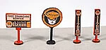 JL Innovative Design 468 HO Scale Vintage Gas Station Curb Signs -- Oilzum (4) - Image 1 of 1