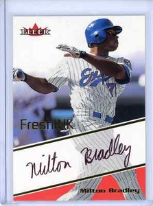 2000 Fleer Mystique Fresh Ink #7 Milton Bradley On Card Auto Expos