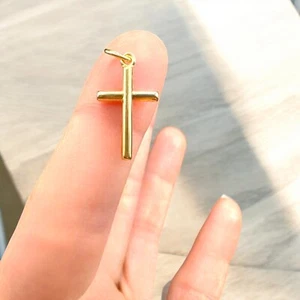 14K Real Gold - Cross Pendant for Necklace- Religious Christian Jewelry - Picture 1 of 9