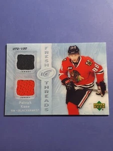 Patrick Kane Limited /100 Rookie Double Patch 07-08 Upper Deck Ice Fresh Threads - Picture 1 of 21